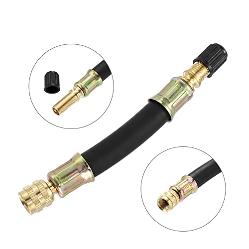 Image of X AUTOHAUX 8pcs Tire Valve Stem Extension 2 Flexible Dual Valve Stem Extender Pipe 3.9 inch 6 Multi Degree 45 90 135 Adapter for Car Truck Motorcycle Bike Trailer RV