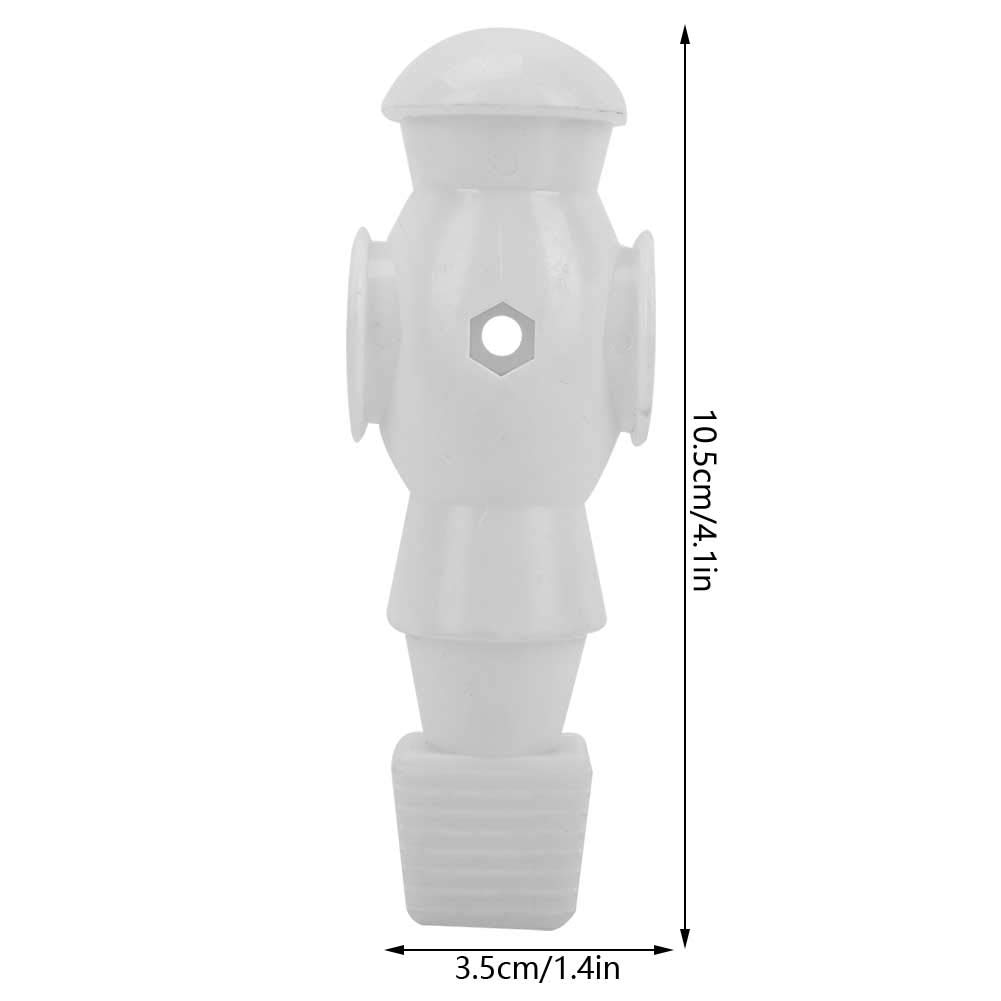 Agatige 2PCS Table Soccer Men Player, 4.1x1.4inch Foosball Replacement Players Plastic Foosball Man Table Guys Man Soccer Player Part for Table Fun Game Toys, White