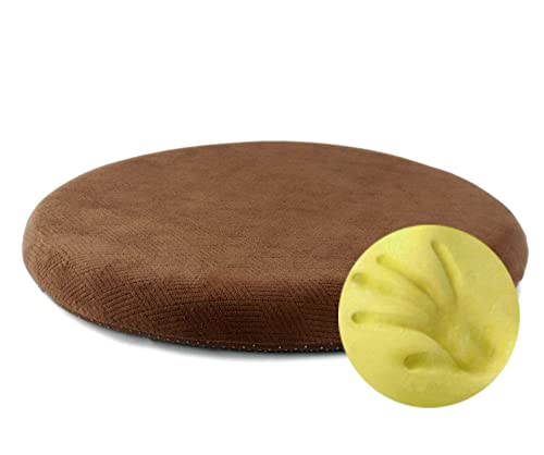 Sigmat Memory Foam Seat Cushion Anti-slip Soft Round Stool Cushion Chair Pad 20 Inch Coffee