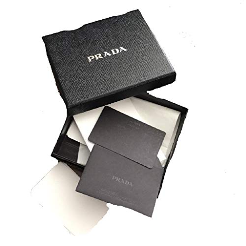 Prada Lux Saffiano Bicolor Card Case, Nero/Mercurio (Black/Gray) 2MC2234