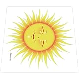 FUNNETOYU 可移除自粘太陽ウォールステッカー 北欧風壁飾り 立体感あるシール リビング 寝室用壁シール おしゃれで耐久性のある室内装飾 簡単