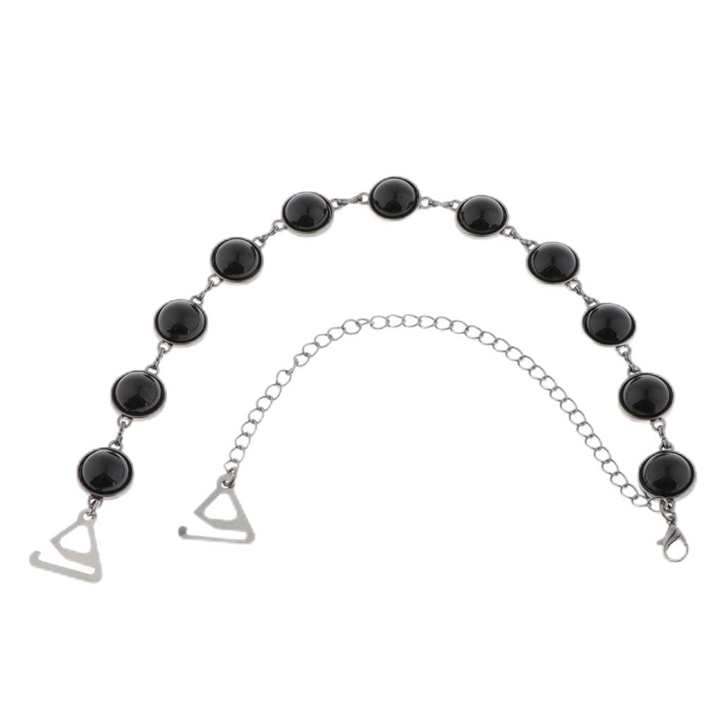 Womens Pearl Beads Bra Strap Adjustable Detachable Underwear Bra Strap Black-image-37