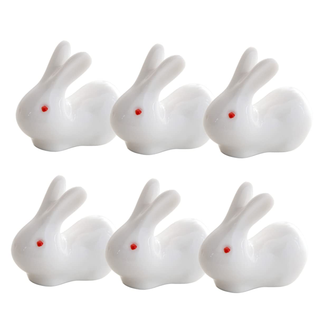 Essstäbchenhalter, 6 Stück, Figuren, Essstäbchen, Essstäbchen, Dekoration, Ständer, Hotel, schönes Spielzeug, Simulation, Kaninchen, Zuhause, Jahr, Ornament, Gabel, Keramik, Chiese Haushalt