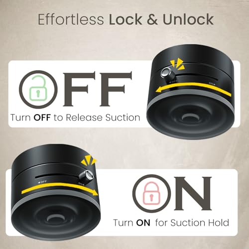 Image of Portronics Hold X Magnetic Vacuum Suction Mobile Holder, Multiple Angle Adjustment, Retractable, Strong Magnetic Attachment, Compatible with iPhone & Android Phone for Car, Desk, Mirror, Glass(Black)