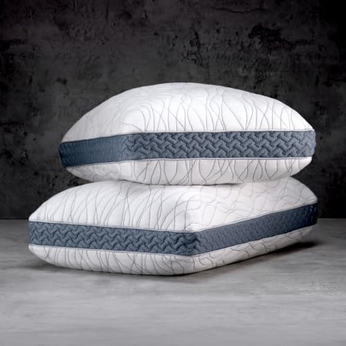 LUXOME LAYR Adjustable Firmness & Loft Pillow (2 Pack) - Completely Customizable - Memory Foam - Cooling Cover - Standard/Queen