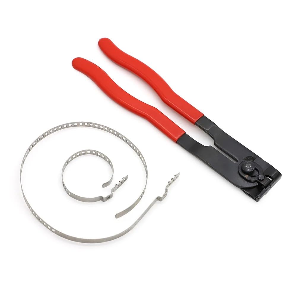 Cuffia giunto omocinetico Kit di morsetti per giunto omocinetico universale regolabile da 32-41 mm e 70-127, clip crimpatura per albero trasmissione in acciaio inossidabile(10Pcs and Tool)