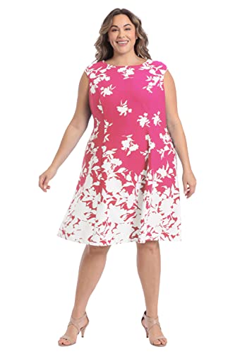 Image of London Times Womens Dresses Cap Sleeve Fit and Flare - Elegant Summer Cocktail Graduation Garden Party Wedding Guest Dress