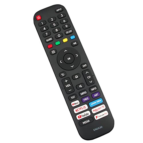VINABTY EN2A30 Replacment Remote Compatible with Hisense 4K UHD HDR Smart TV 43A7100FTUK EN2G30H EN2Q30H EN2F30H EN2AG30H - Image 2