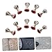 SUPVOX 10pcs Metal Dumbbell Fly Tying Eyes Copper Construction Smooth Edge Design for Enhanced Weight and Balance Tying Tools for Fishing Lures All Water Conditions