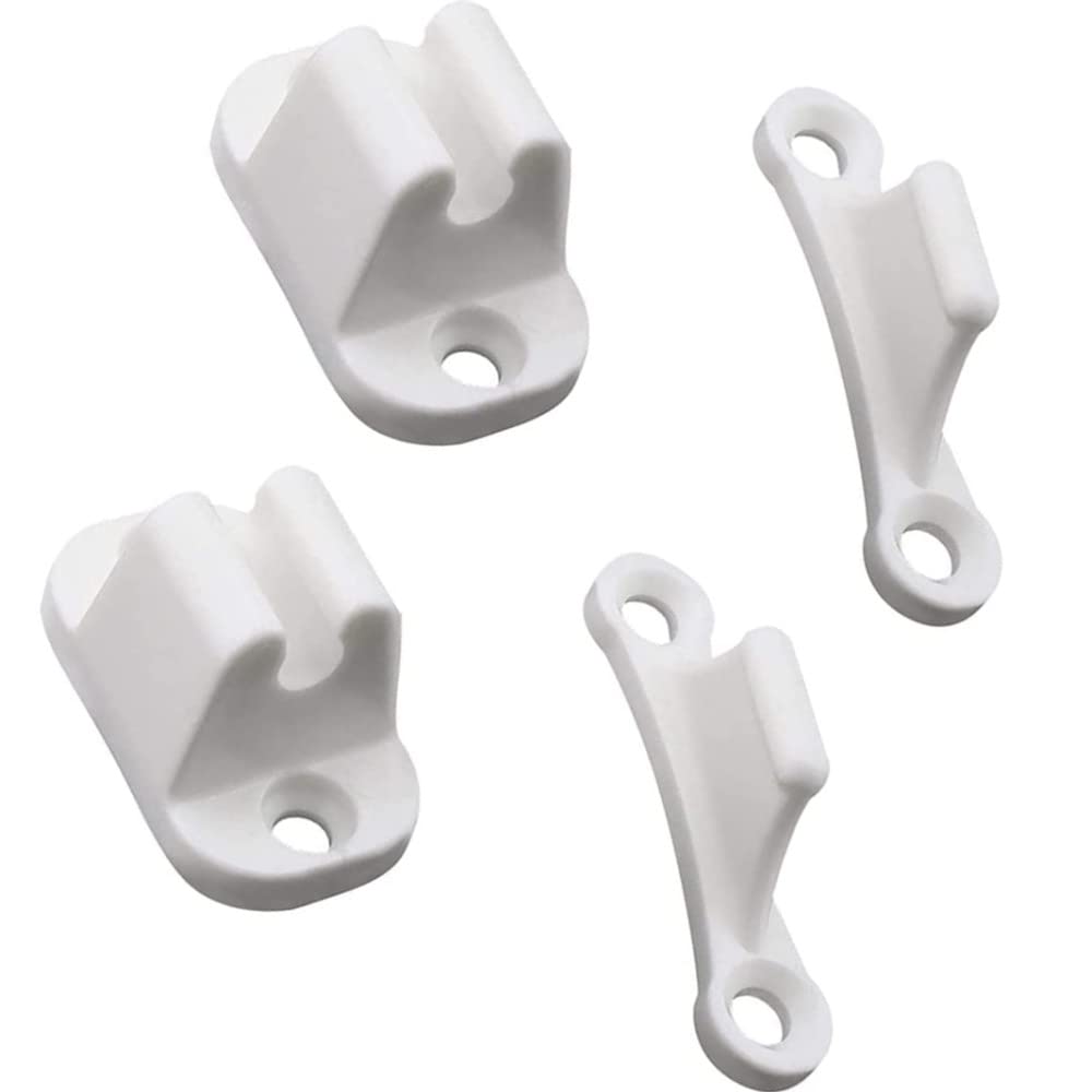 2 Sets Locker Retainer Catch Caravan Door Retainer Catch Door Locker Catch Retaine T Shape Door Stop for RV Motorhome Camper Trailer Travel Baggage, White