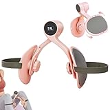 Beckenbodentrainer Oberschenkeltrainer mit Zähler & 360° Drehung, Multifunktionales Trainingsgerät für Effektiv Beckenbodentraining, Home-Workout & Fitness für Männer & Frauen, Rosa
