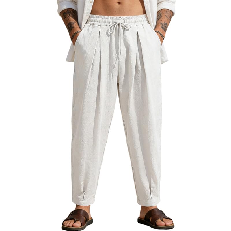 Pantalon de plage uni anti-transpiration vêtement léger d'été homme