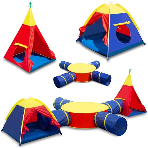 COIL Kinderspielzelt, Kinderzelt Outdoor - Spielzelt mit Tunnel, Zelt...