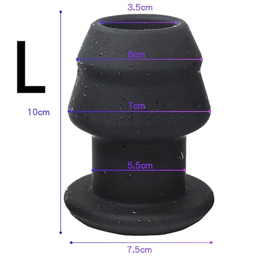 Accessoires de massage en silicone noir L avec diamètres de 3,3 à 4,5 cm - 2