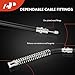 A-Premium Rear Driver and Passenger Side Parking Brake Cable Assembly Compatible with Chevrolet & GMC Models: Silverado 1500 Classic, Silverado 2500, Sierra 1500 Classic, Sierra 2500, 2-PC Set