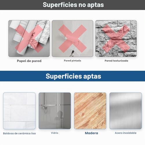 Miniatura 6 de Dvocel Toalleros De Baño Sin Taladro Adhesivo Acero Inoxidable 304 Cepillado Accesorios Sin Taladro En Pared Para Baño Y Cocina