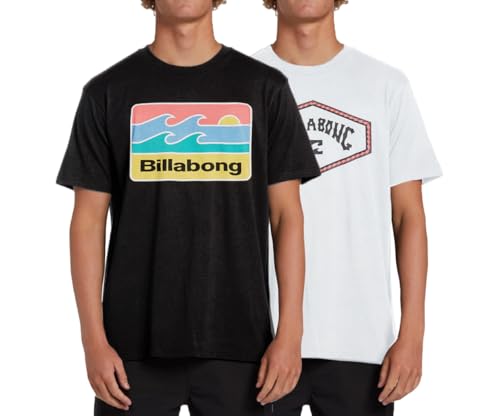Billabong Big and Tall T-Shirts for Men, Cotton Mens Beach Summer Tees 2 Pack