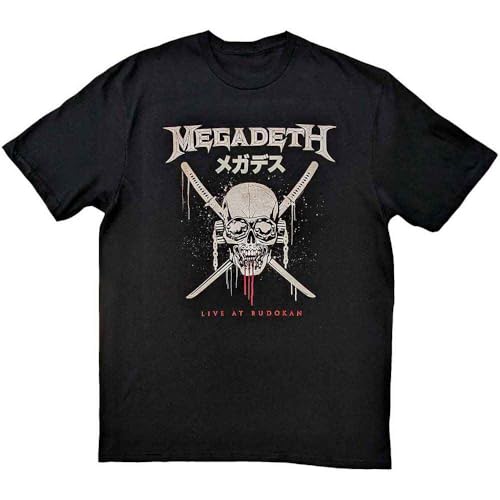 Rock Off officially licensed products Megadeth T Shirt Crossed Swords Band Logo Nouveau Officiel Unisex Noir Size XL