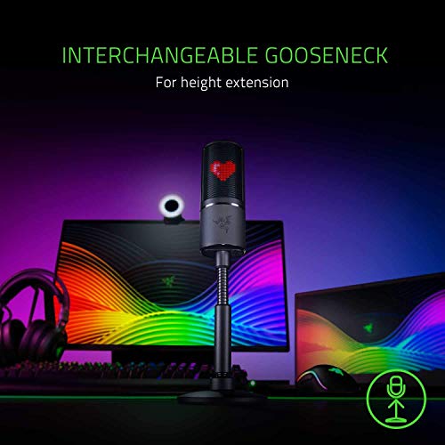Razer Seiren Emote USB Kondensator-Mikrofon für Streaming mit Integriertem Schockdämpfer, Superniere Aufnahmemuster und Razer Chroma LED Matrix (Generalüberholt) - Image 7