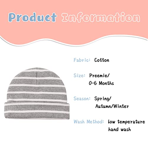 Cotton Baby Girl Hat Preemie Boys Beanie Newborn Hospital Hats Winter Infant Hats For Girls (6Pack-A, 6-12 Months) #TOP5