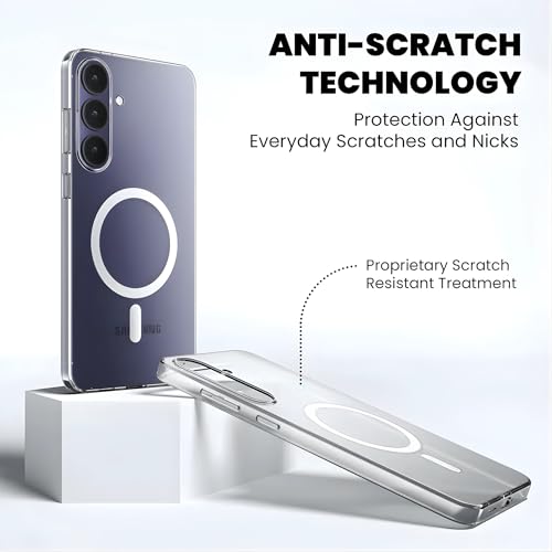 Image of Anti-Yellow Clear Case for Samsung Galaxy S26 | UV Shield Technology | Zero-Yellowing Formula | Drop Protection (TPU + Polycarbonate | Crystal Clear)