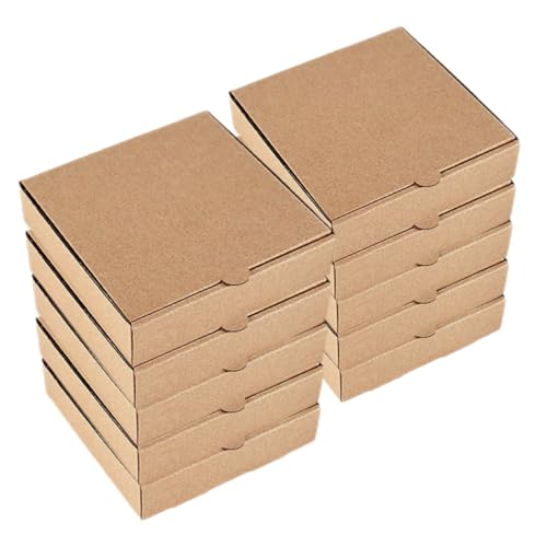Cabilock 10pièces Boîtes Mini Carton Kraft Récipients Réutilisables Pour Gâteaux Biscuits Et Petits Pâtisseries Pratique Pour Fête Et