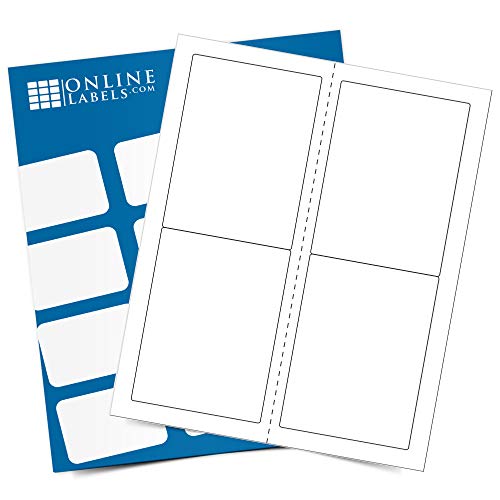 Blockout 3.5 x 5 Mailing Labels - Pack of 400 Labels, 100 Sheets - Laser Printer - Online Labels