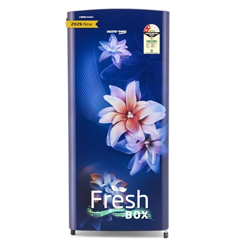 Image of Voltas Beko, A Tata Product 183 L, 2-Star Single Door Direct Cool Refrigerator with Fresh Box Technology (RDC215C / 2S0WBR0M0000GO, Stella Blue)
