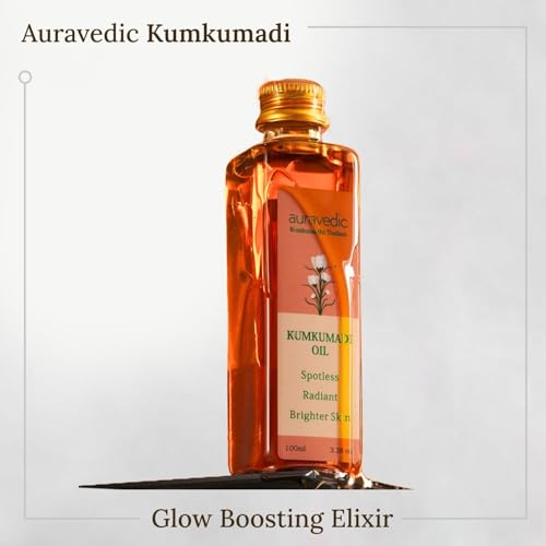 Image of Auravedic Kumkumadi Oil For Face 100 Ml, Kumkumadi Tailam Face Oil with Manjistha - Dark Spot Corrector For Glowing Skin