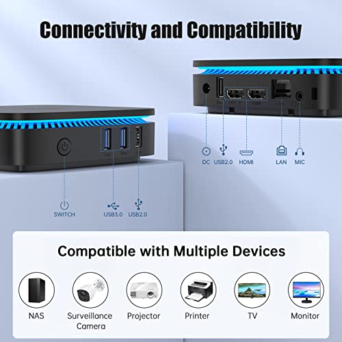Kamrui AK1PLUS Ak1 Plus Mini Pc With Windows 11, 12Th Gen N95 Processor(Up To 3.4Ghz), Mini Desktop Computers 8Gb Ddr4 256Gb Ssd Support 4K Display, Wifi/Bt 4.2 For Business, Office thumb #3