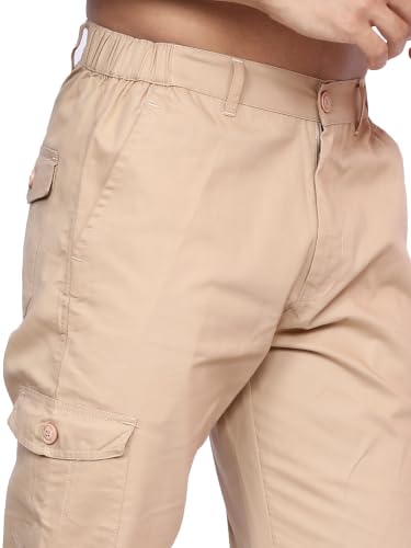 Image of Big Button Mens Regular Fit Casual Cotton Cargo Pant