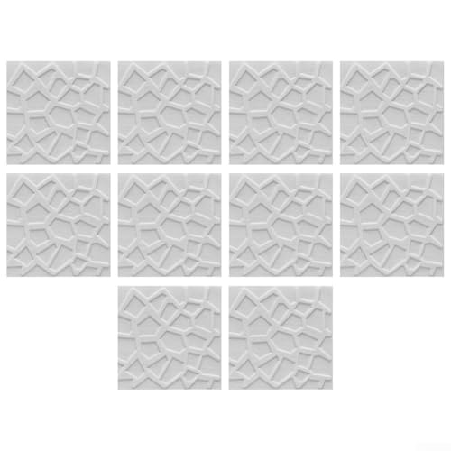 babominimer Paquete de 10 pegatinas de pared de ladrillo de piedra 3D, paneles de espuma suave de 35 x 35 cm, impermeables y seguros para niños, para sala de estar, dormitorio, cocina y niños (blanco)
