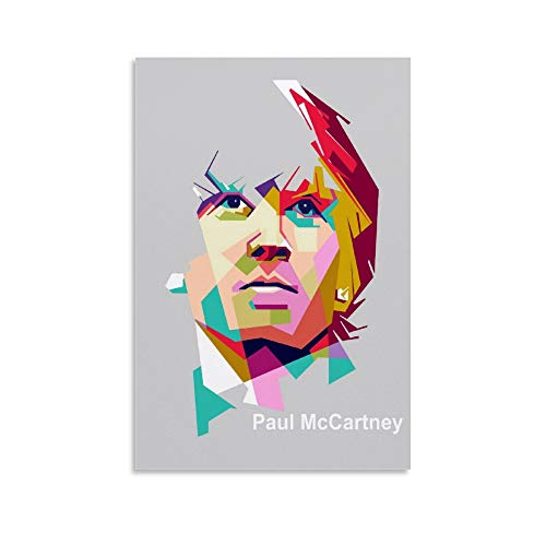 ASDYO Paul McCartney Poster abstrait sur toile du groupe de rock des Beatles 60 x 90 cm - Les Beatles, Paul McCartney, John Lennon, RIngo Starr, George Harrison ASDYO Paul McCartney Poster abstrait sur toile du groupe de rock des Beatles 60 x 90 cm