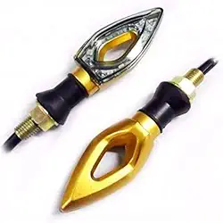 Pisca Mini Led Esportivo Moto Par Flecha Seta Carbono Cb300 Cb Hornet CB 600 Xj6 Fazer Titan Fan 150 Cores Spencer Dourado