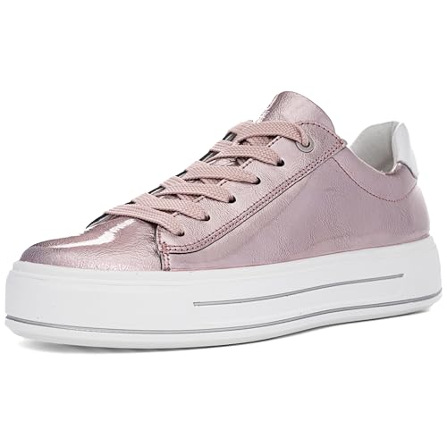 ara Damen Canberra Sneaker, Altrosa,Weiss, 39 EU Weit