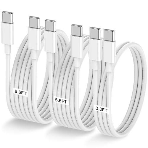 Image of 3-Pack [3.3FT+6.6FT+6.6FT] 60W USB C to USB C Cable, Type C Fast Charging Cable for iPhone Air 17 16e 16 15 Pro Plus Pro Max，for Galaxy S25 /S24, for iPad Pro /Air /mini, for MacBook Pro /Air and More