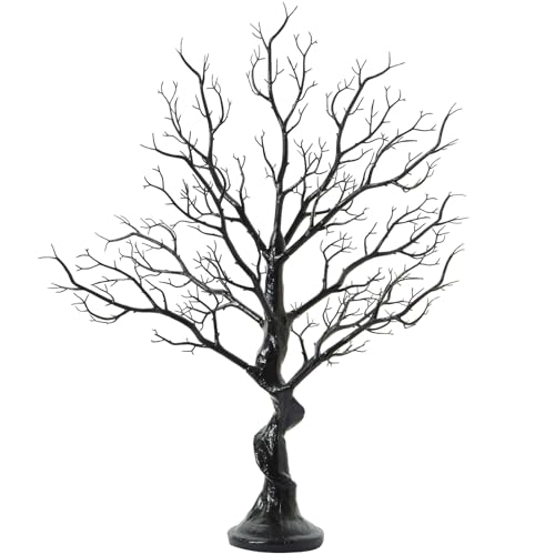 Black Artificial Halloween Tree 33 Inch - Manzanita Style Faux Twig Branches for Christmas Wedding Table Centerpieces Easter Birthday Party Indoor Decor