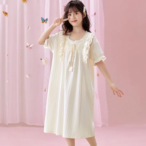 Teenager Girls Nightgowns Summer Sleepwear for Girls Short Sleeve Night Dress for Teens Princess Sleepshirt Comfy Nightshirt2
