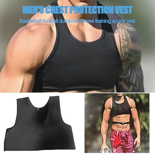 Men's Neoprene Brace Vest Chest Support Strap Half Crop Tank Top Gym Bra Vest-Preventing Sports Injuries2