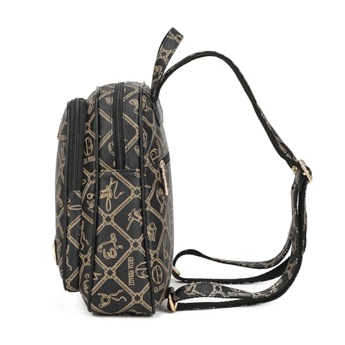 Image of MKP COLLECTION Women's Fashion Backpack Purse - Anti-Scratch Faux Leather Travel Bag with Multi-Pocket Organizer, Designer Pattern Top-Handle Satchel for Shopping and Daily Use