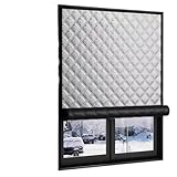 LOADFUN冬の窠断熱キット 断熱カーテンライナー マジックテープ付き 簡単取り付け 遮光 防寒 防風 静音 UVカット 結露防止 多機能 窓用 ドア用 省エネ 保温 防音カーテン インテリア (幅148 高さ170)