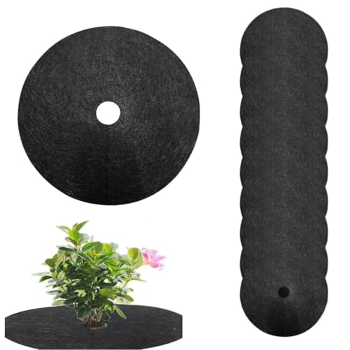 Lot De 30 Tapis De Protection Contre Les Mauvaises Herbes, Anneaux De Paillage En Non-tissé, Anti-mauvaises Herbes, Anneau De Paillage Rond, Réutilisables,Tapis De Protection Pour Arbres, Fleurs