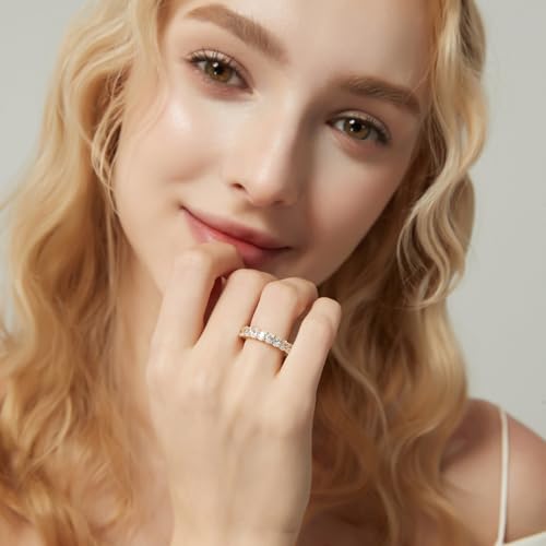 SHINYSO Wedding Band for Women Oval Cubic Zirconia Love Ring Engagement Stackable Promise Rings for Her Gold/Silver Size 4-104