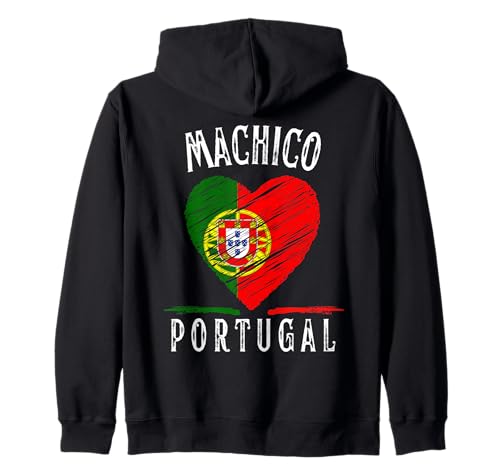 Photo de Portugal Flag Heart Machico City Sweat à Capuche
