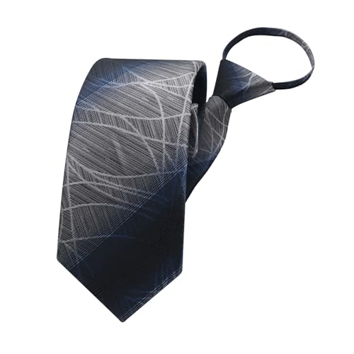 Image of Mens Tie Pre-tied Adjustable Men's Neckties, Zipper Ties for Men Accessories Business Wedding Party