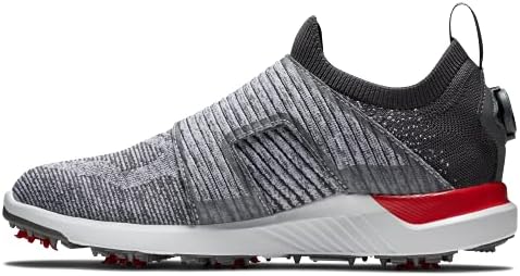 FootJoy Men's Hyperflex Boa Previous Season Style Golf Shoe, Charcoal/Grey/Red, 11 | Image 2