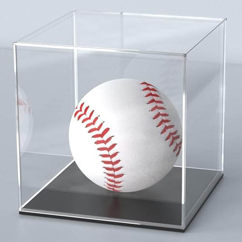 Image of Clear Acrylic Display Case for Collectibles - Self Assemble Transparent Showcase Box | Glass Alternative for Action Figures | Toys | Organizer for Home Display (4x4x4 Inches)