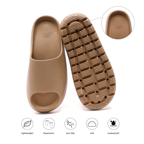 Image of Yueerlu Cloud Slides for Women Men, Recovery Womens Pillow Slides,EVA Anti-Slip shower shoes,Thick Sole Open Toe Garden Shoes,men's sandals,mens slippers for Indoor and Outdoor Size