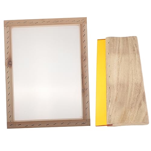 OSALADI Stencil Squeegee Wooden Handle Ink Scraping Tool Wear-Resistant Board Home Supplies