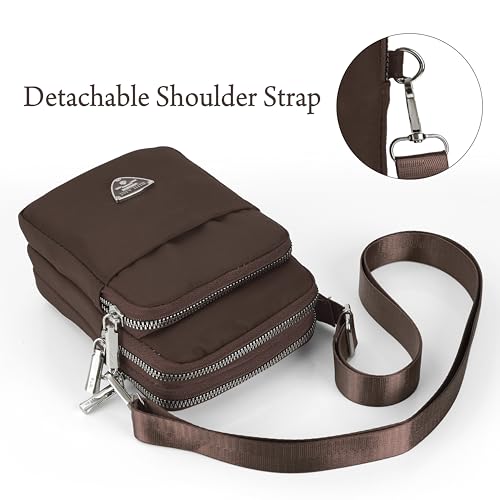 Image of J I Women's Small Cross-Body Phone Bag Stylish Mobile Cell Phone Holder Pocket Purse Wallet Sling Bag Mini Shoulder Bags
